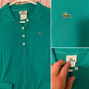 Lacoste long sleeved fitted polo